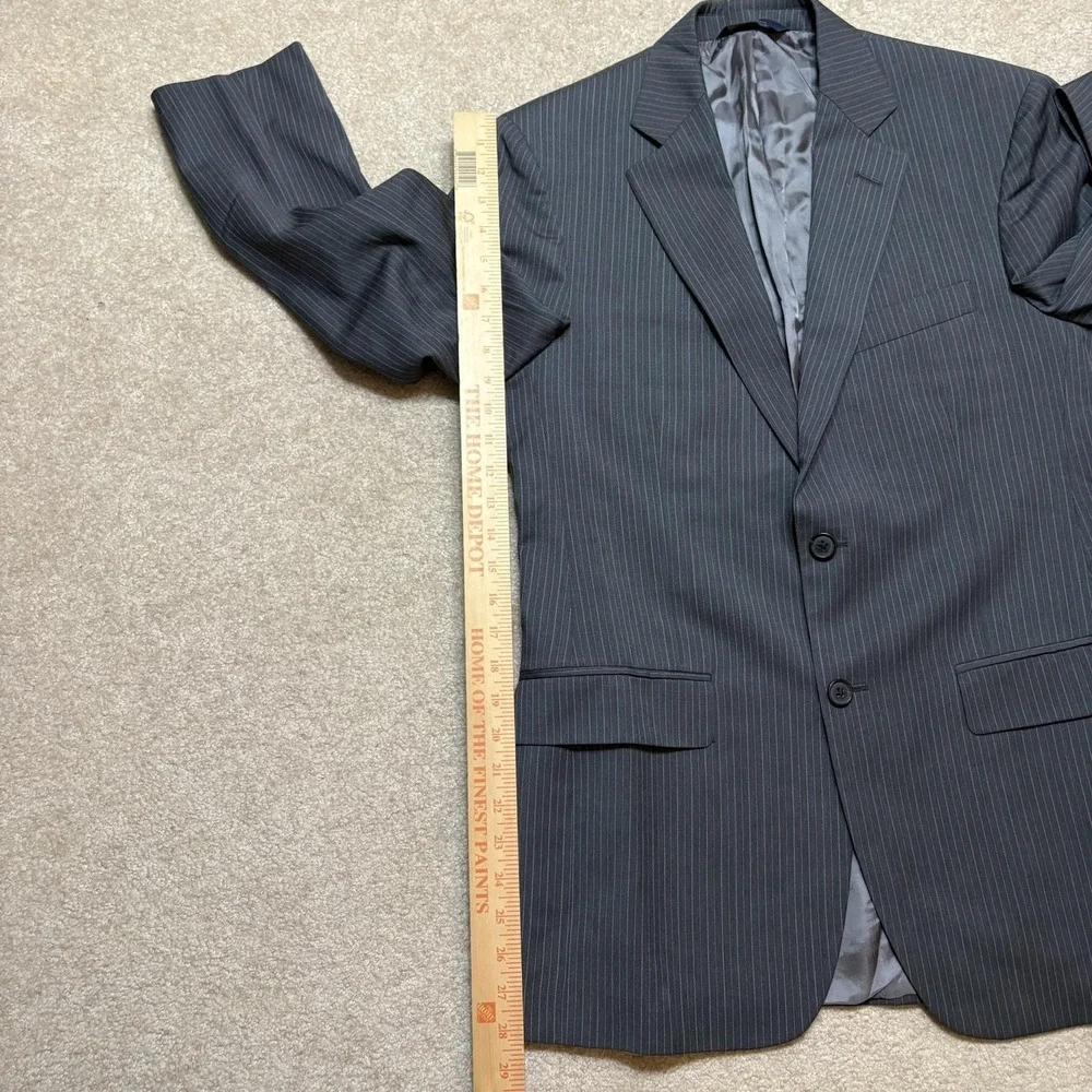 Brooks Brothers 346 Blazer Suit Jacket Mens 37R Gray Pinstripe Sport Coat Stretc